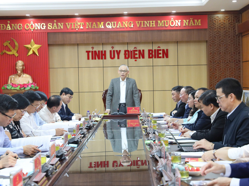 Đoàn kiểm tra số 1911 làm việc với Ban Thường vụ Tỉnh uỷ Điện Biên
