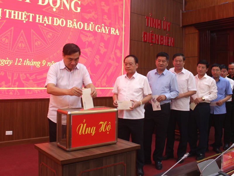 Điện Biên phát động quyên góp ủng hộ đồng bào bị thiệt hại do bão lũ