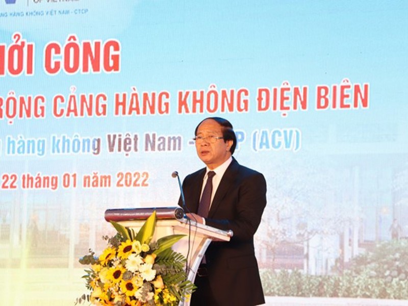 Nhấn nút khởi công Dự án đầu tư xây dựng mở rộng Cảng hàng không Điện Biên