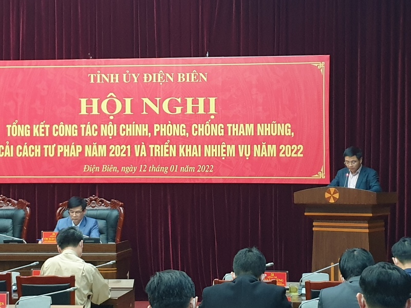 HỘI NGHỊ TỔNG KẾT CÔNG TÁC NỘI CHÍNH, PHÒNG, CHỐNG THAM NHŨNG, CẢI CÁCH TƯ PHÁP NĂM 2021 VÀ TRIỂN KHAI NHIỆM VỤ CÔNG TÁC NĂM 2022
